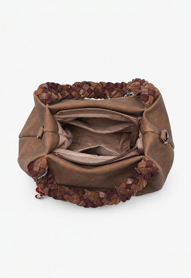 BOLSO DONNA ALESSIA ASA TRENZADA