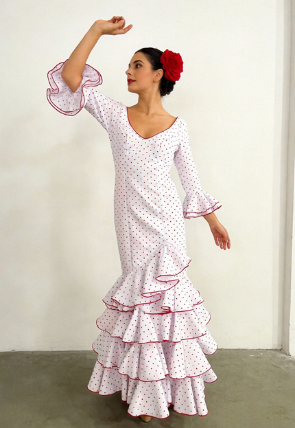 TRAJE DE FLAMENCA LOLITA LUNARES PEQUEÑOS