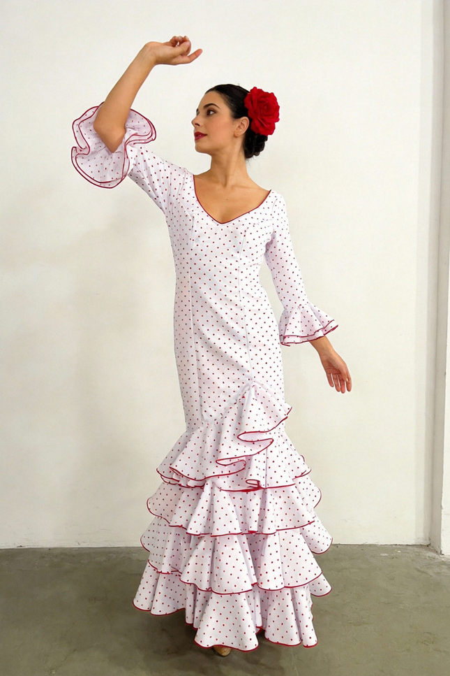 TRAJE DE FLAMENCA LOLITA LUNARES PEQUEÑOS