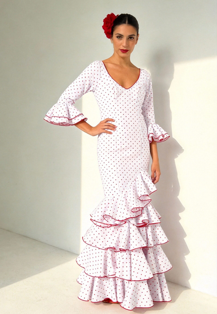 TRAJE DE FLAMENCA LOLITA LUNARES PEQUEÑOS