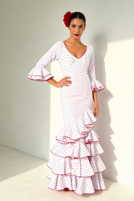TRAJE DE FLAMENCA LOLITA LUNARES PEQUEÑOS