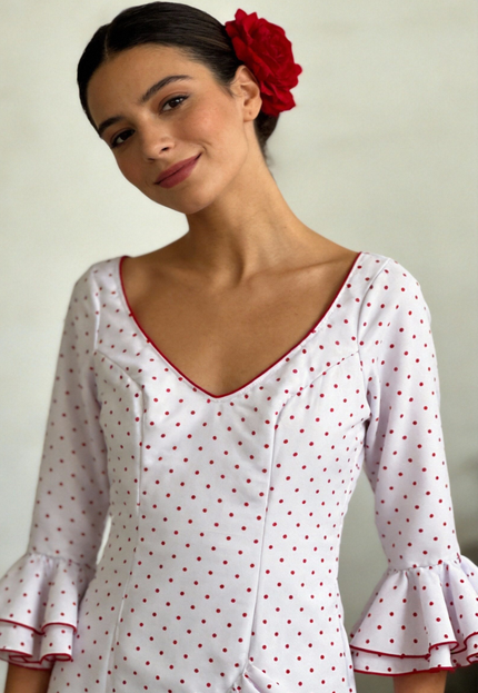 TRAJE DE FLAMENCA LOLITA LUNARES PEQUEÑOS