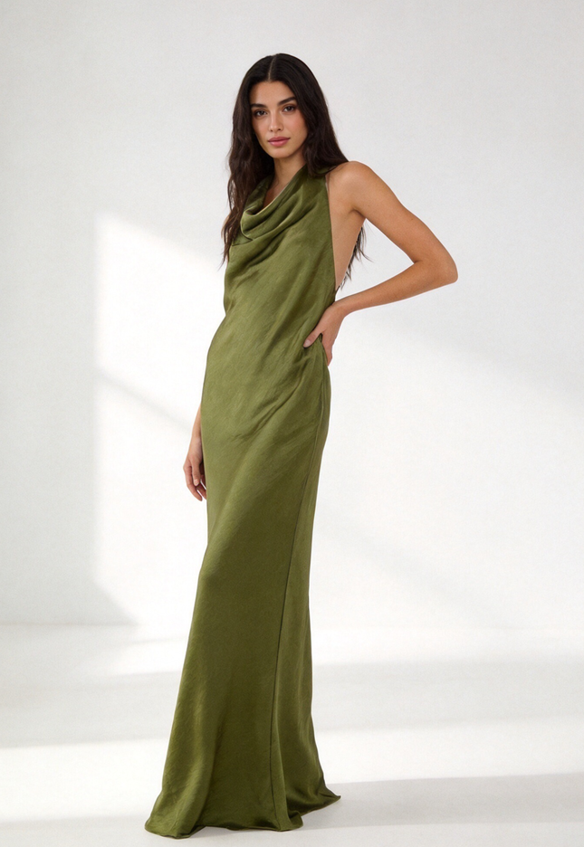 VESTIDO ARMONIAS SATINADO