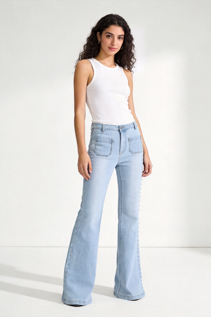 JEANS ARMONIAS TEEN TACHUELAS