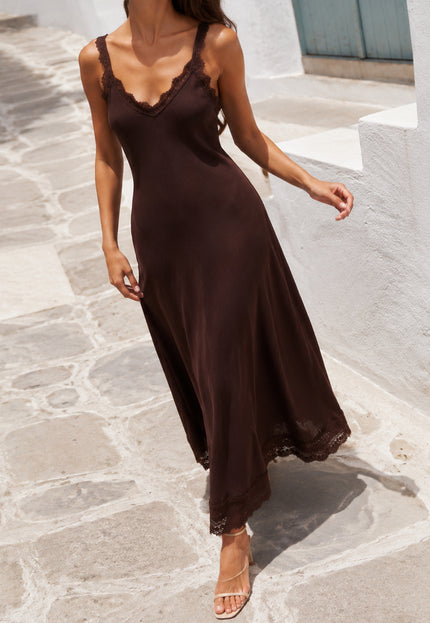 VESTIDO ARMONIAS ENCAJE LARGO