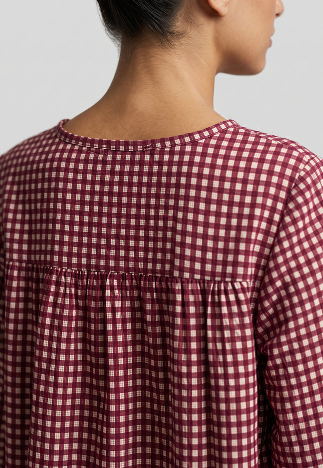 BLUSA ARMONIAS TEEN ALGODÓN CUADROS