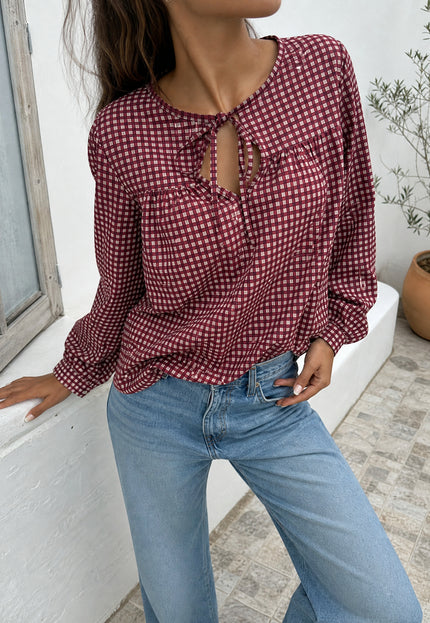 BLUSA ARMONIAS TEEN ALGODÓN CUADROS