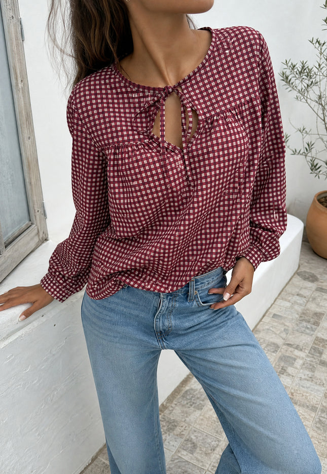 BLUSA ARMONIAS TEEN ALGODÓN CUADROS