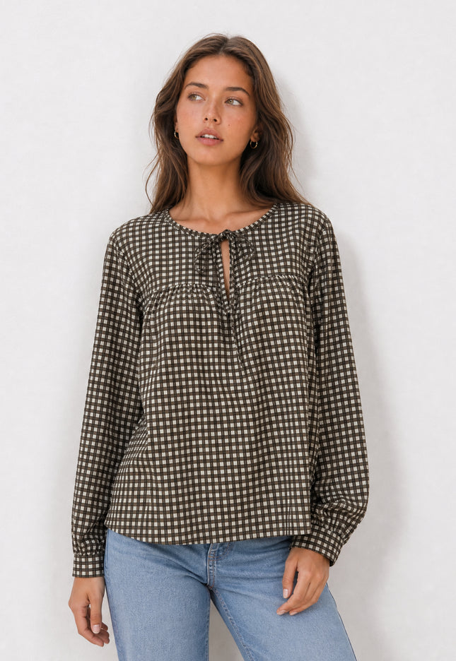 BLUSA ARMONIAS TEEN ALGODÓN CUADROS