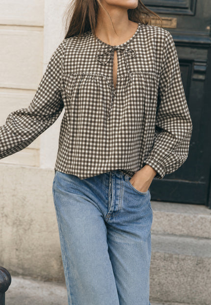 BLUSA ARMONIAS TEEN ALGODÓN CUADROS