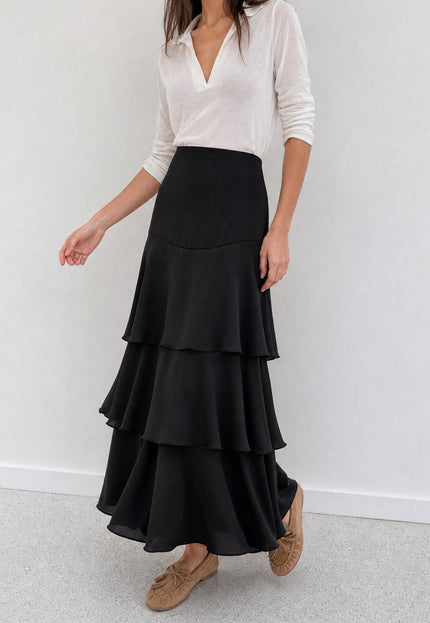 FALDA ARMONIAS SATINADO CAPAS