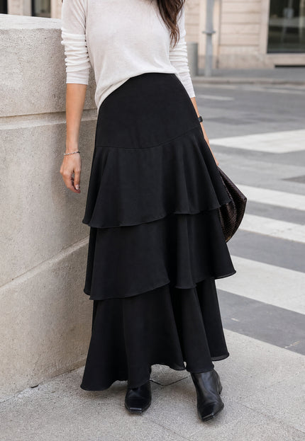 FALDA ARMONIAS SATINADO CAPAS
