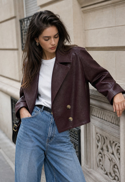 CHAQUETA ARMONIAS EFECTO PIEL GIRONA
