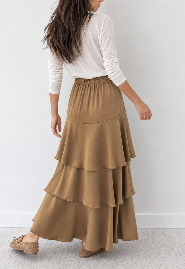 FALDA ARMONIAS SATINADO CAPAS