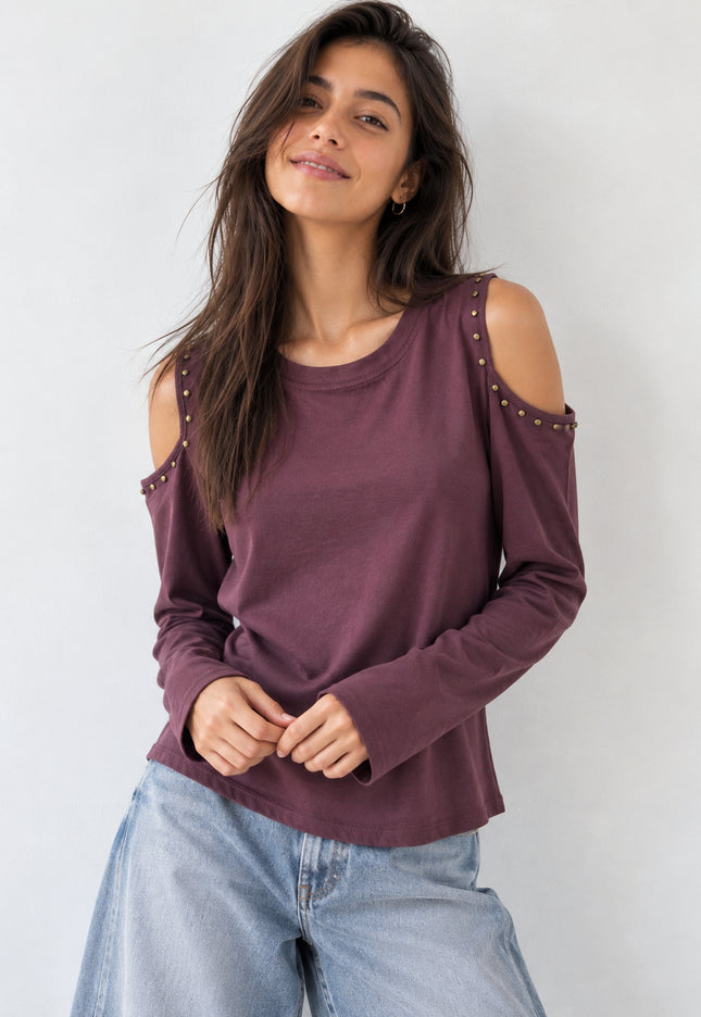 CAMISETA ARMONIAS TEEN CUT OUT TACHUELAS