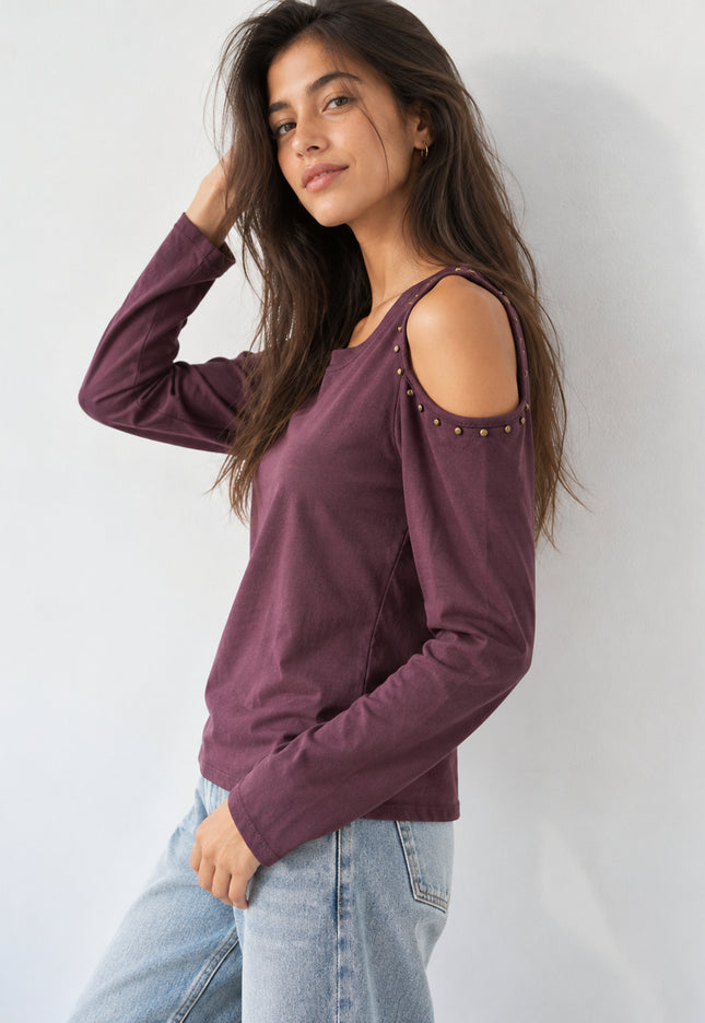 CAMISETA ARMONIAS TEEN CUT OUT TACHUELAS