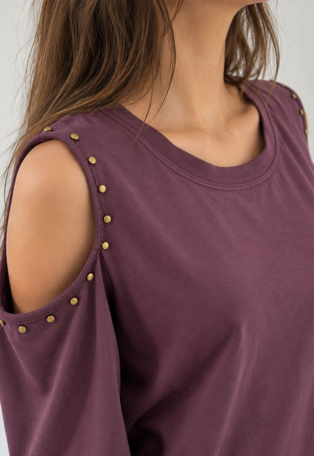 CAMISETA ARMONIAS TEEN CUT OUT TACHUELAS