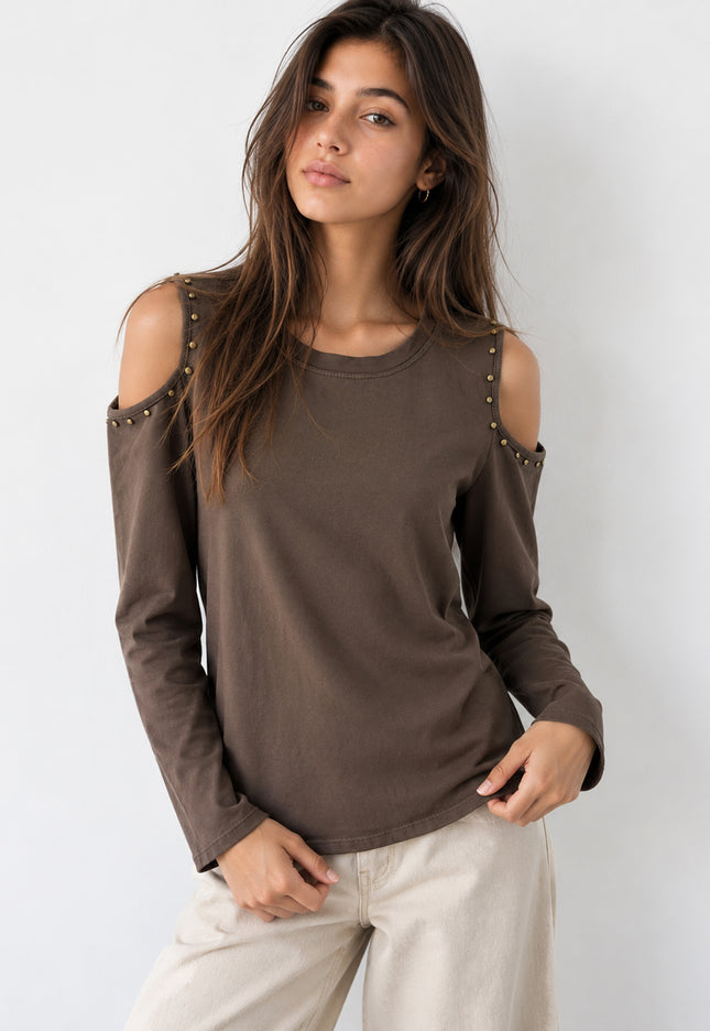 CAMISETA ARMONIAS TEEN CUT OUT TACHUELAS