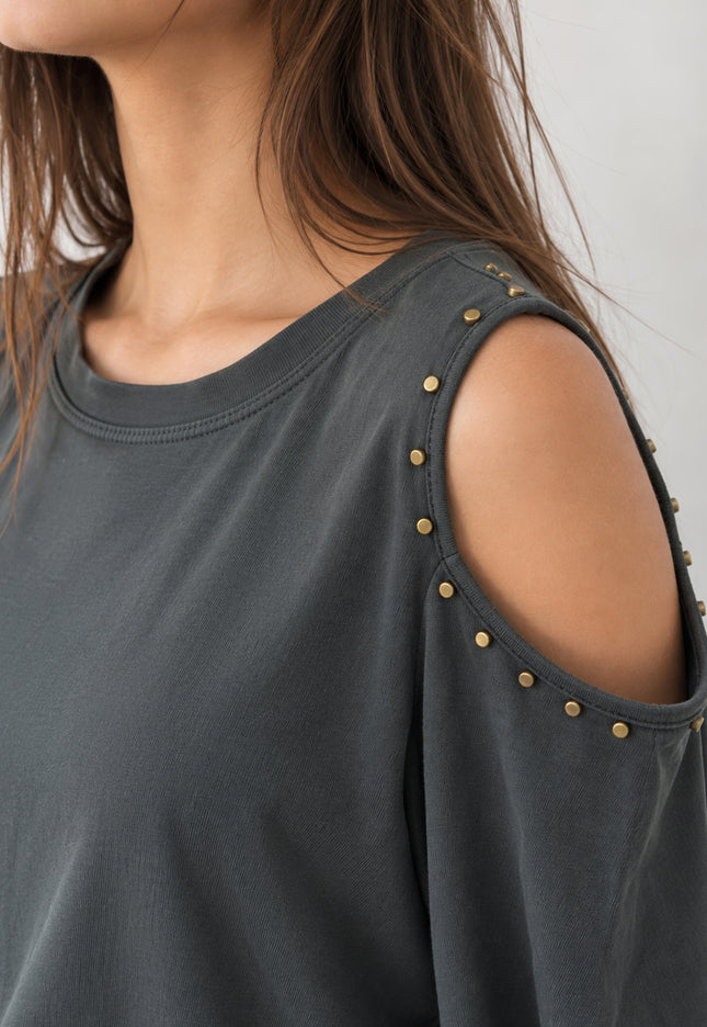 CAMISETA ARMONIAS TEEN CUT OUT TACHUELAS
