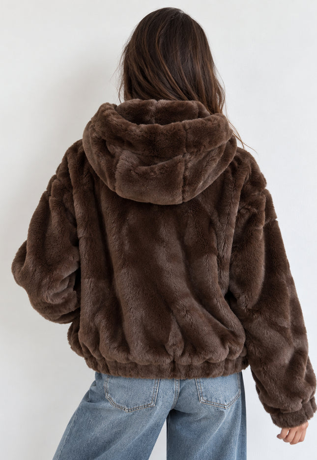 CAZADORA ARMONIAS PELO CAPUCHA