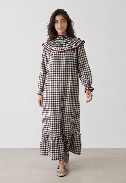 VESTIDO ARMONIAS TEEN CUADROS AMPLIO