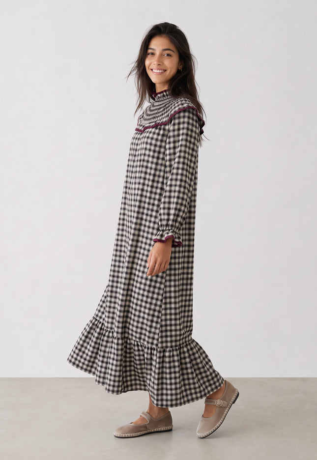 VESTIDO ARMONIAS TEEN CUADROS AMPLIO