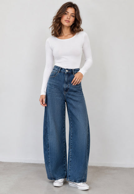 JEANS ARMONIAS BARREL CON FAJA