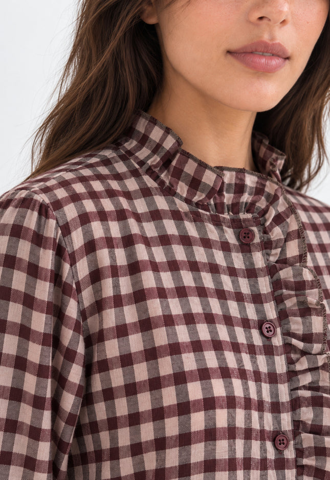 BLUSA ARMONIAS ALGODÓN CUADROS