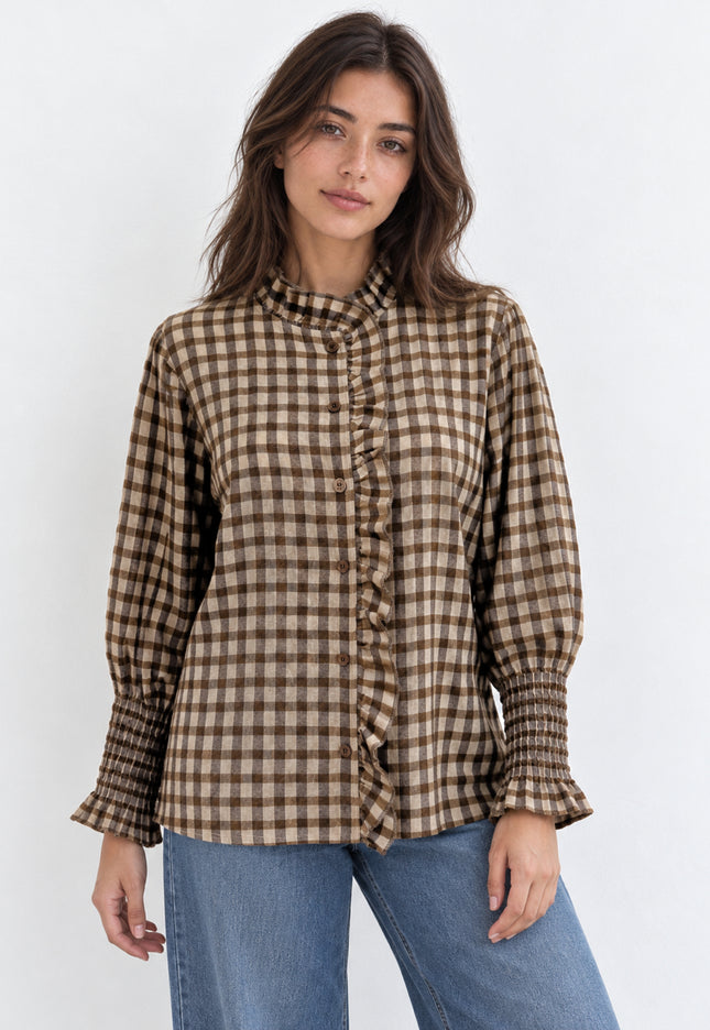 BLUSA ARMONIAS ALGODÓN CUADROS