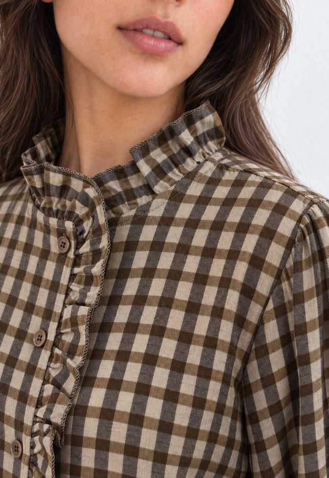 BLUSA ARMONIAS ALGODÓN CUADROS
