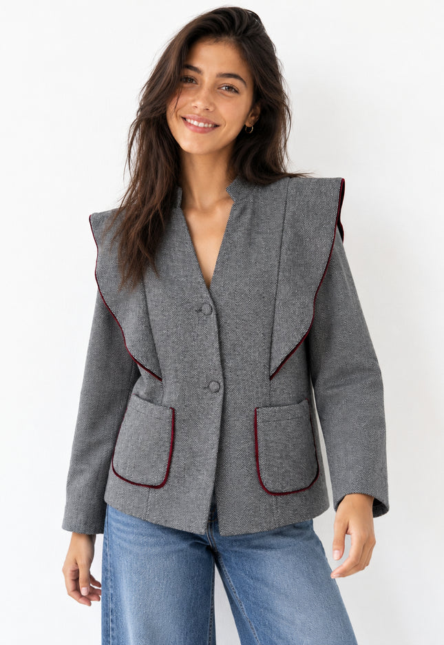 CHAQUETA ARMONIAS TEEN VOLANTES