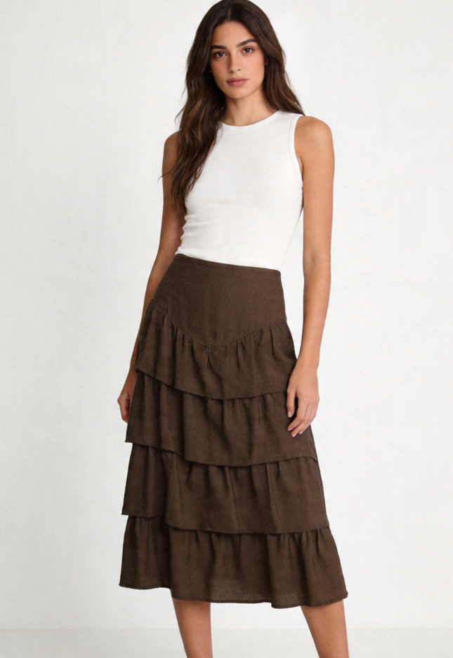 FALDA ARMONIAS TEEN VOLANTES
