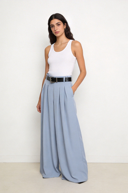 PANTALÓN ARMONIAS LARGO CINTURÓN