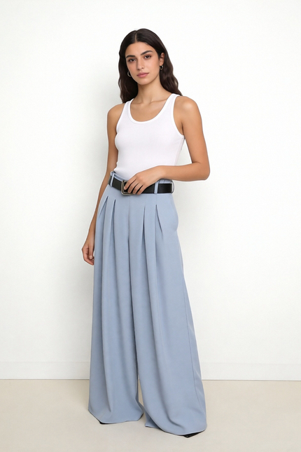 PANTALÓN ARMONIAS LARGO CINTURÓN