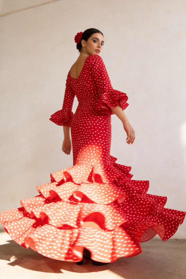 TRAJE FLAMENCA LOLITA LUNARES MEDIOS