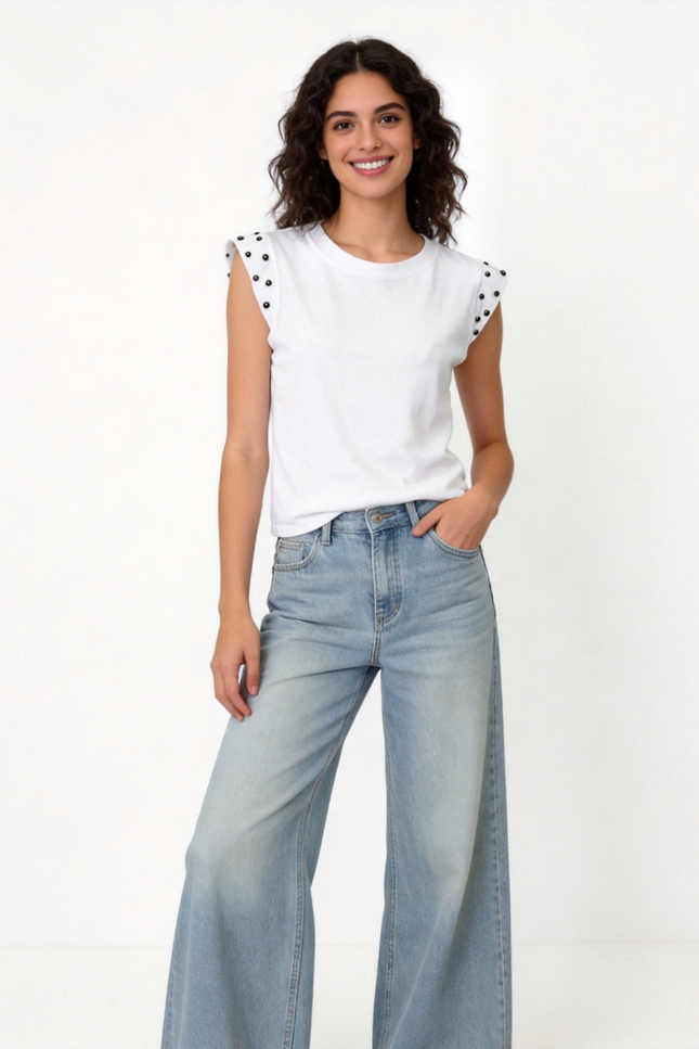 CAMISETA ARMONIAS TEEN TACHUELAS