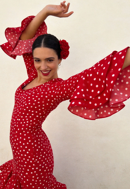 TRAJE FLAMENCA LOLITA LUNARES MEDIANOS