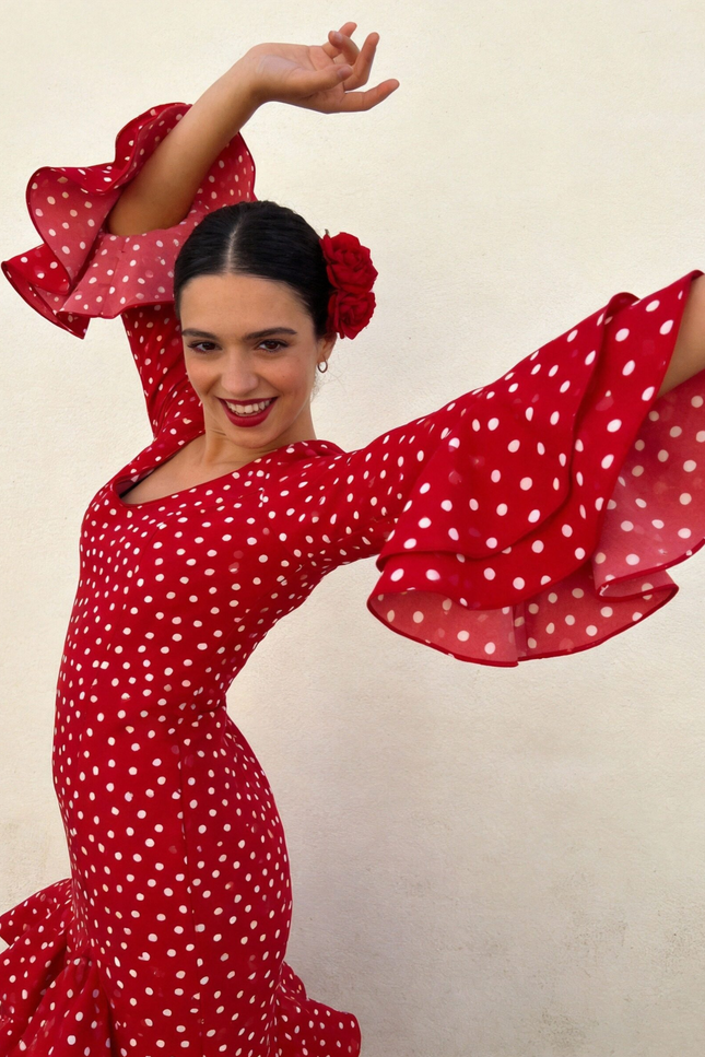 TRAJE FLAMENCA LOLITA LUNARES MEDIOS