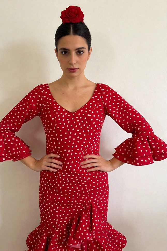 TRAJE FLAMENCA LOLITA LUNARES MEDIOS