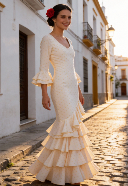 TRAJE FLAMENCA LOLITA LUNARES MEDIANOS