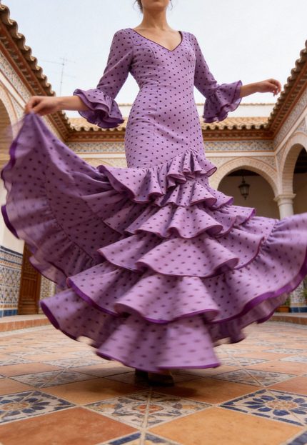 TRAJE FLAMENCA LOLITA LUNARES MEDIANOS