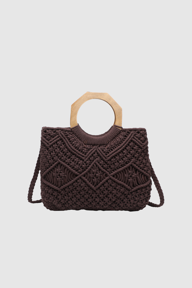 BOLSO CROCHET ASA MADERA