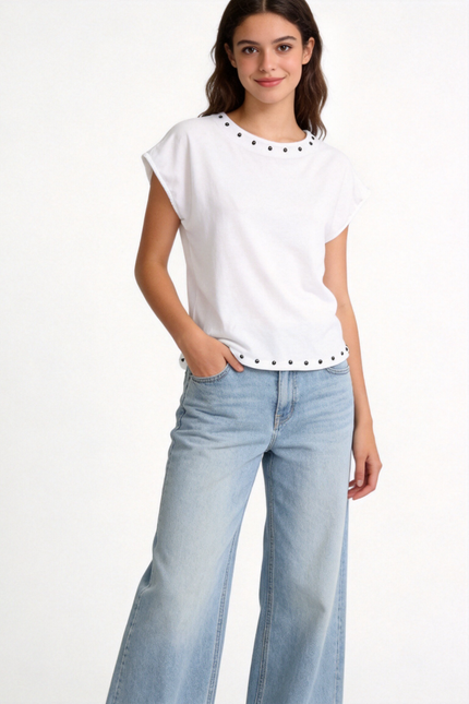 CAMISETA ARMONIAS TEEN TACHUELAS