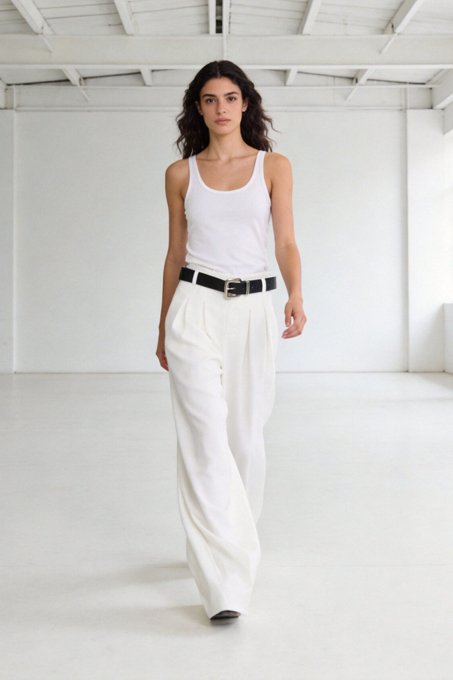 PANTALÓN ARMONIAS LARGO CINTURÓN