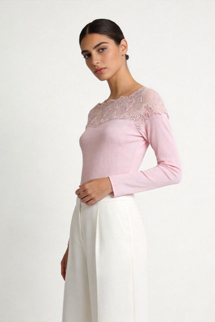 CAMISETA ARMONIAS ENCAJE