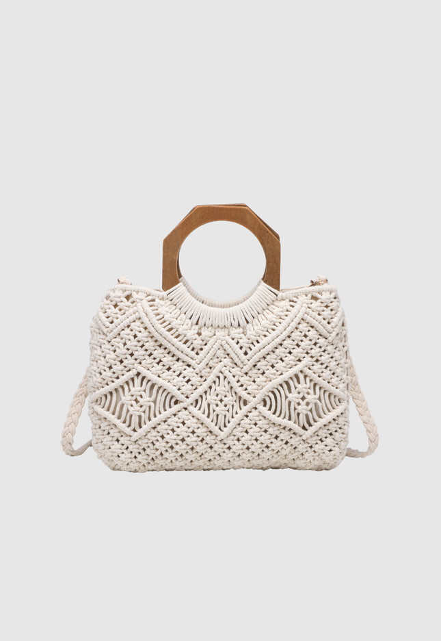 BOLSO CROCHET ASA MADERA