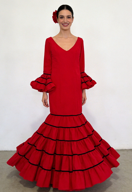 TRAJE FLAMENCA SRA ROSALÍA LISO