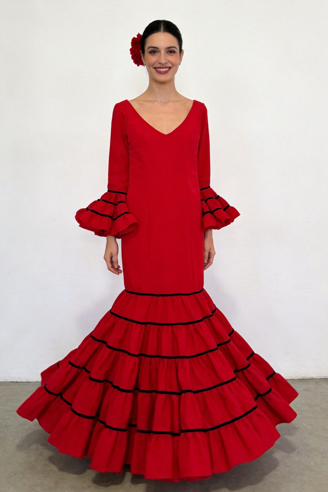 TRAJE FLAMENCA SRA ROSALÍA LISO