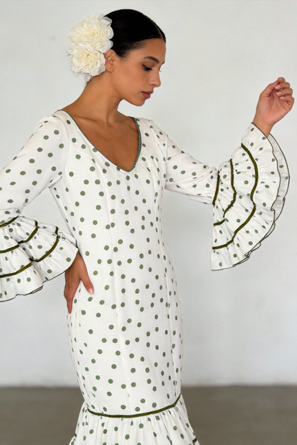 TRAJE FLAMENCA SRA ROSALÍA LUNARES PEQUEÑOS