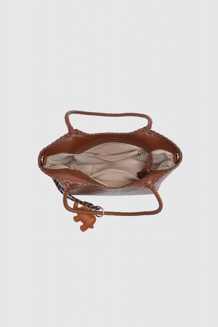 BOLSO DONNA ALESSIA EFECTO TRENZADO